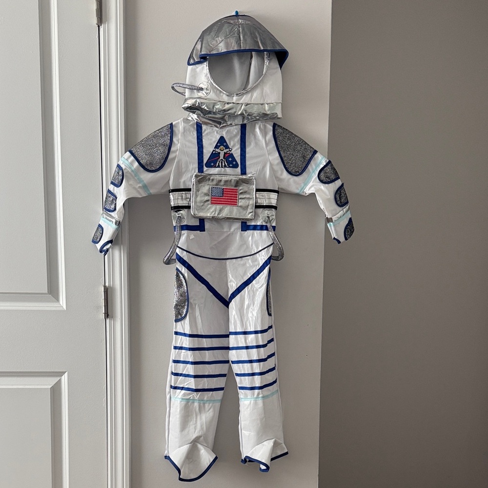 Kids Astronaut Costume with Blue Accents